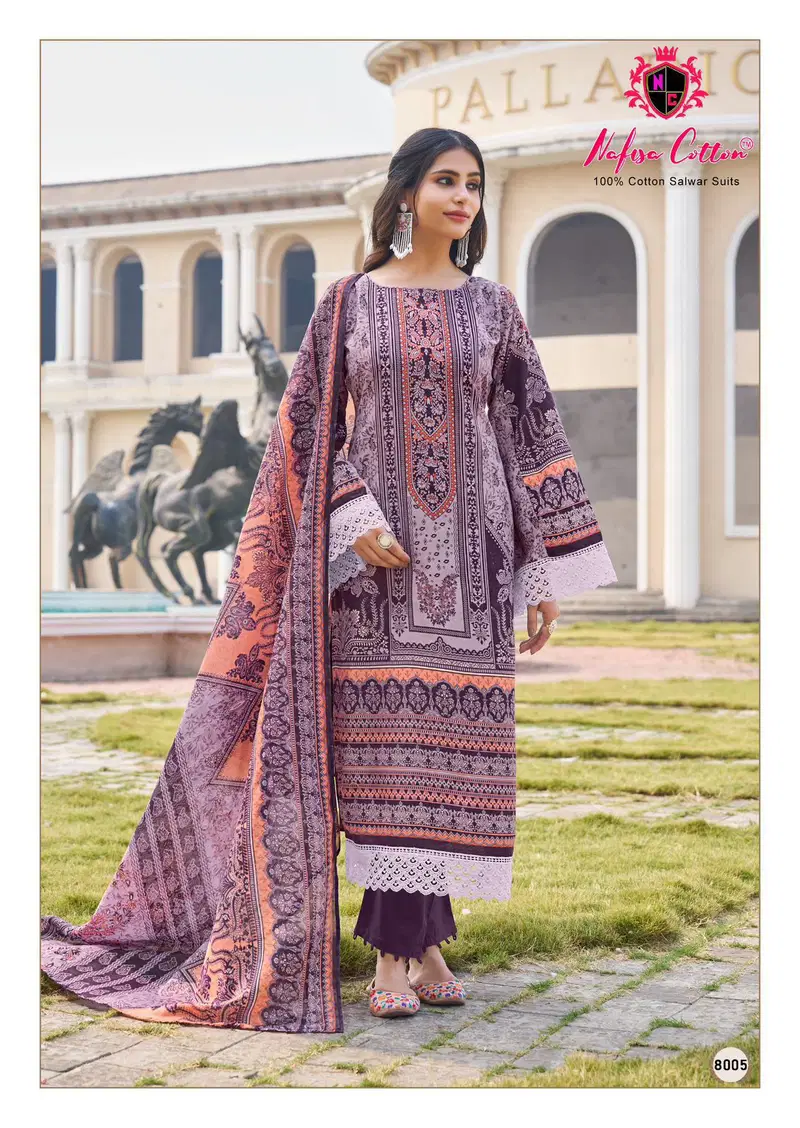 Mahera Vol 8 By Nafisa Karachi Cotton Dress Material Suppliers In India